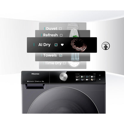 Hisense HDFS10HPB 10kg Series 9 Pump Dryer (Charcoal Black)
