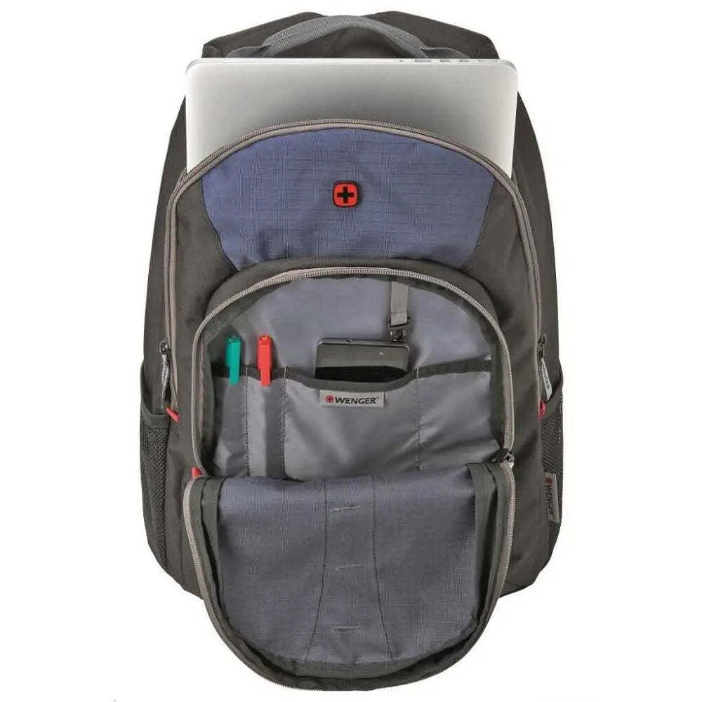 Wenger Mars 16" Laptop Backpack with Tablet Pocket Black/Blue Size: 16"
