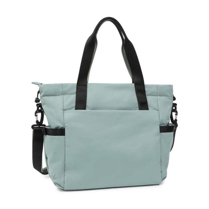 Hedgren Galactic Shoulder Tote Bag Water Repellent Polyester Green Milieu