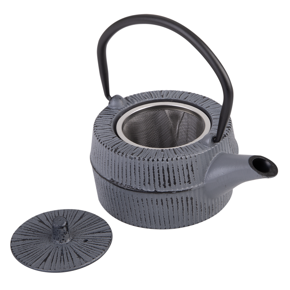 Teaology Cast Iron Teapot 350ml - Thatch Grey Black