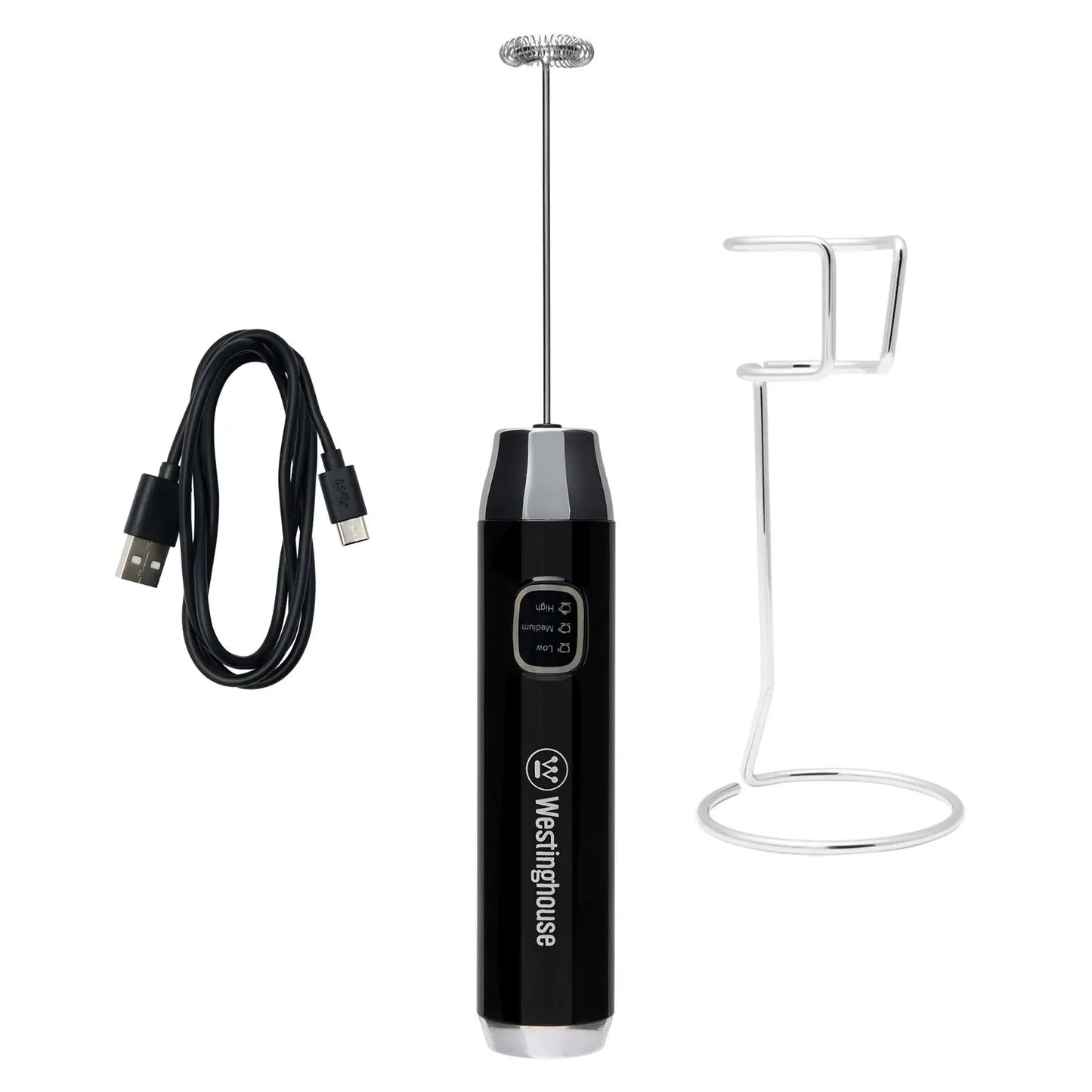 Westinghouse Cordless Electric Milk Frother (Black)