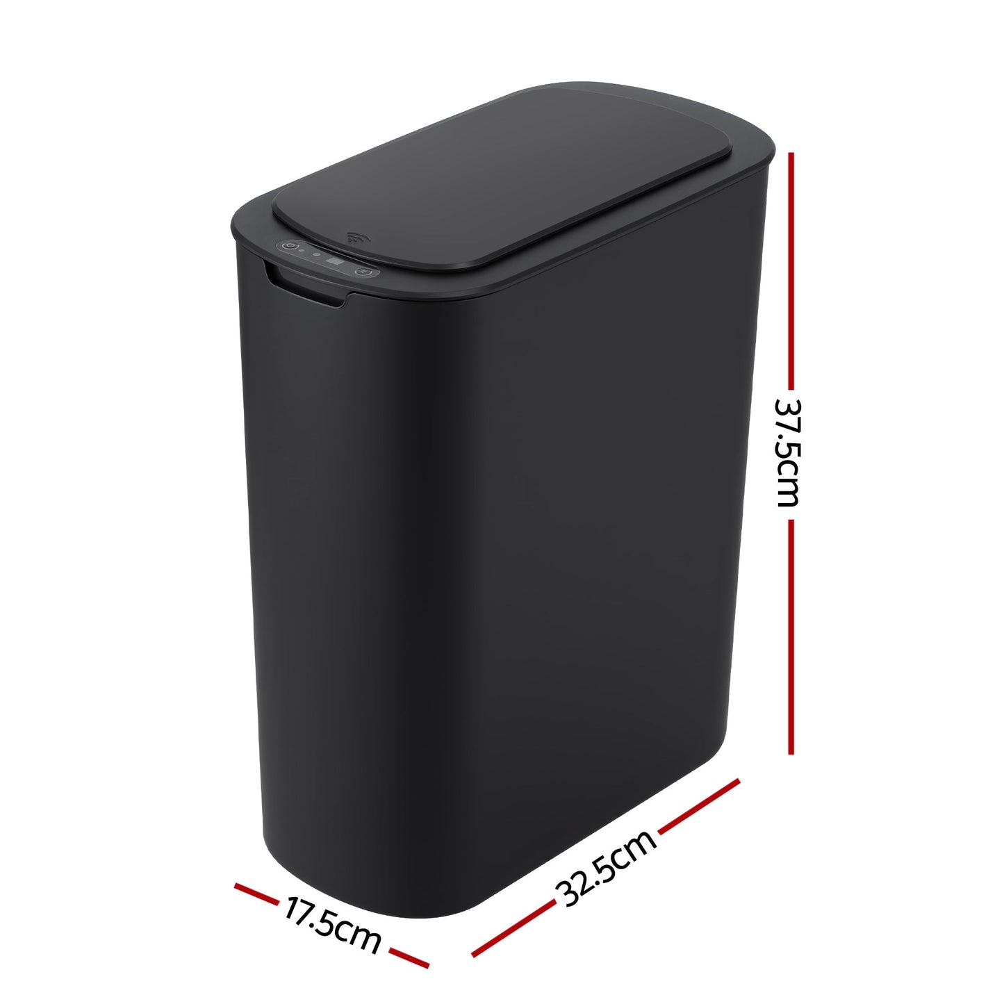 Devanti 21L Motion Sensor Kitchen Bin Slim Touchless Rubbish Can with Lid Black