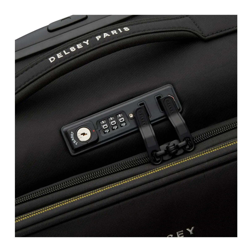 Delsey Brochant 3 - 55 cm Slim 2-Wheel Expandable Carry-on Suitcase - Deep Black