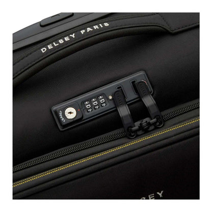 Delsey Brochant 3 - 55 cm Slim 2-Wheel Expandable Carry-on Suitcase - Deep Black
