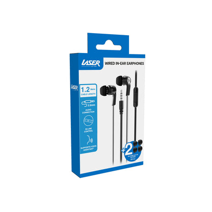 Laser Wired In-Ear Earphones (Black)