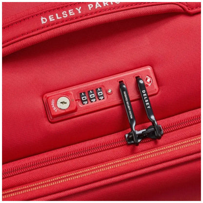 Delsey Brochant 3 Small 55cm Expandable Travel Carry-On Suitcase TSA Lock Red