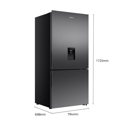 Hisense HRBM500TBW 500L PureFlat Bottom Mount Fridge (Dark Stainless Steel)