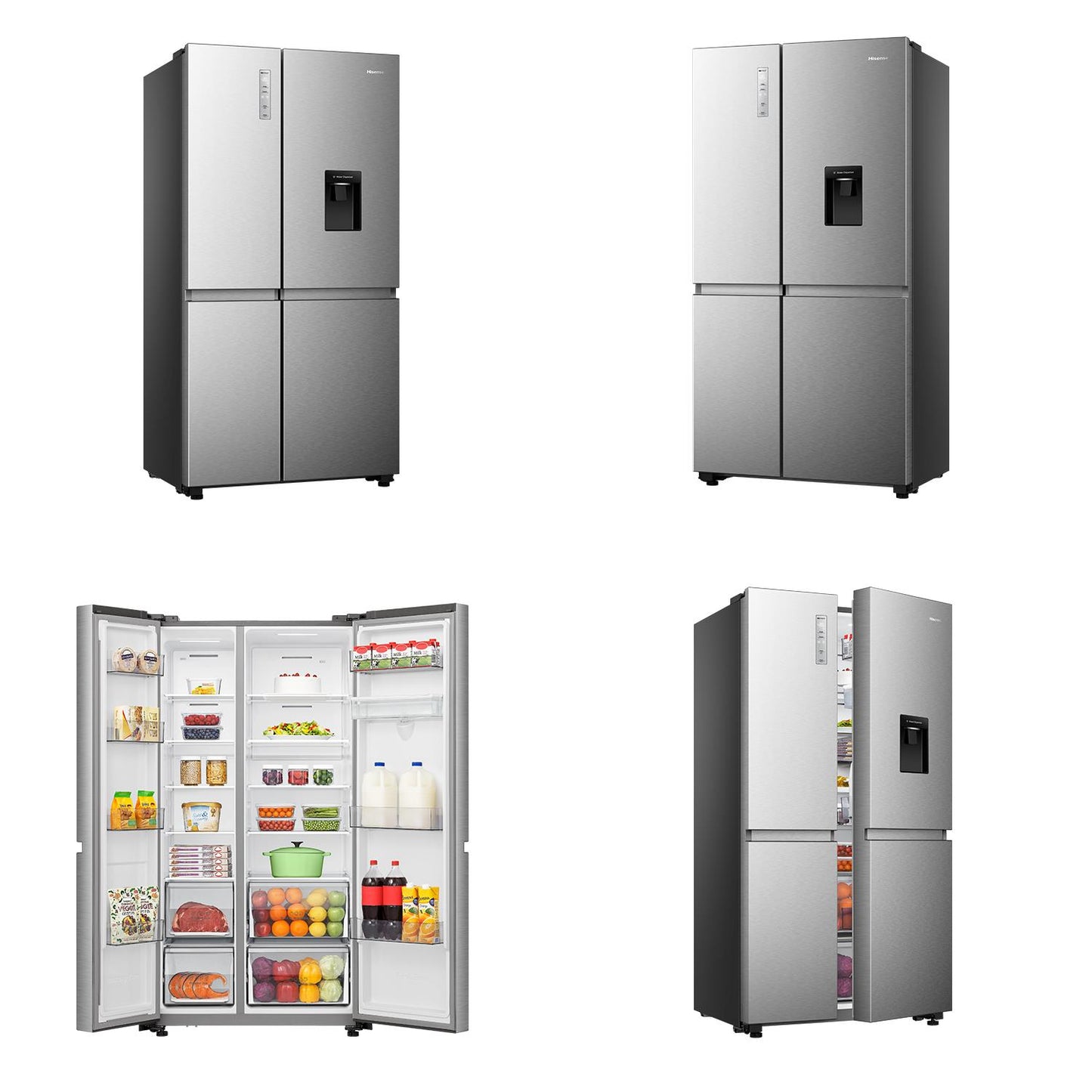 Hisense HRSBS649SW 649L PureFlat Side by Side Fridge (Silver)