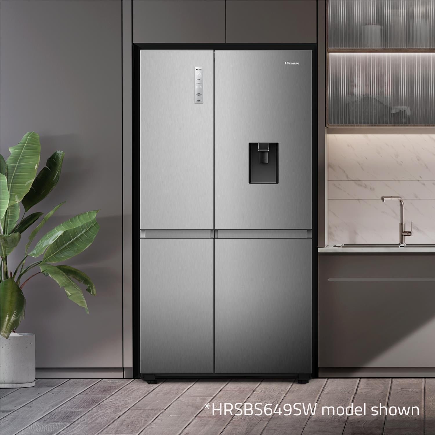Hisense HRSBS649SW 649L PureFlat Side by Side Fridge (Silver)