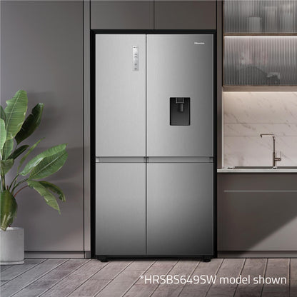 Hisense HRSBS649SW 649L PureFlat Side by Side Fridge (Silver)
