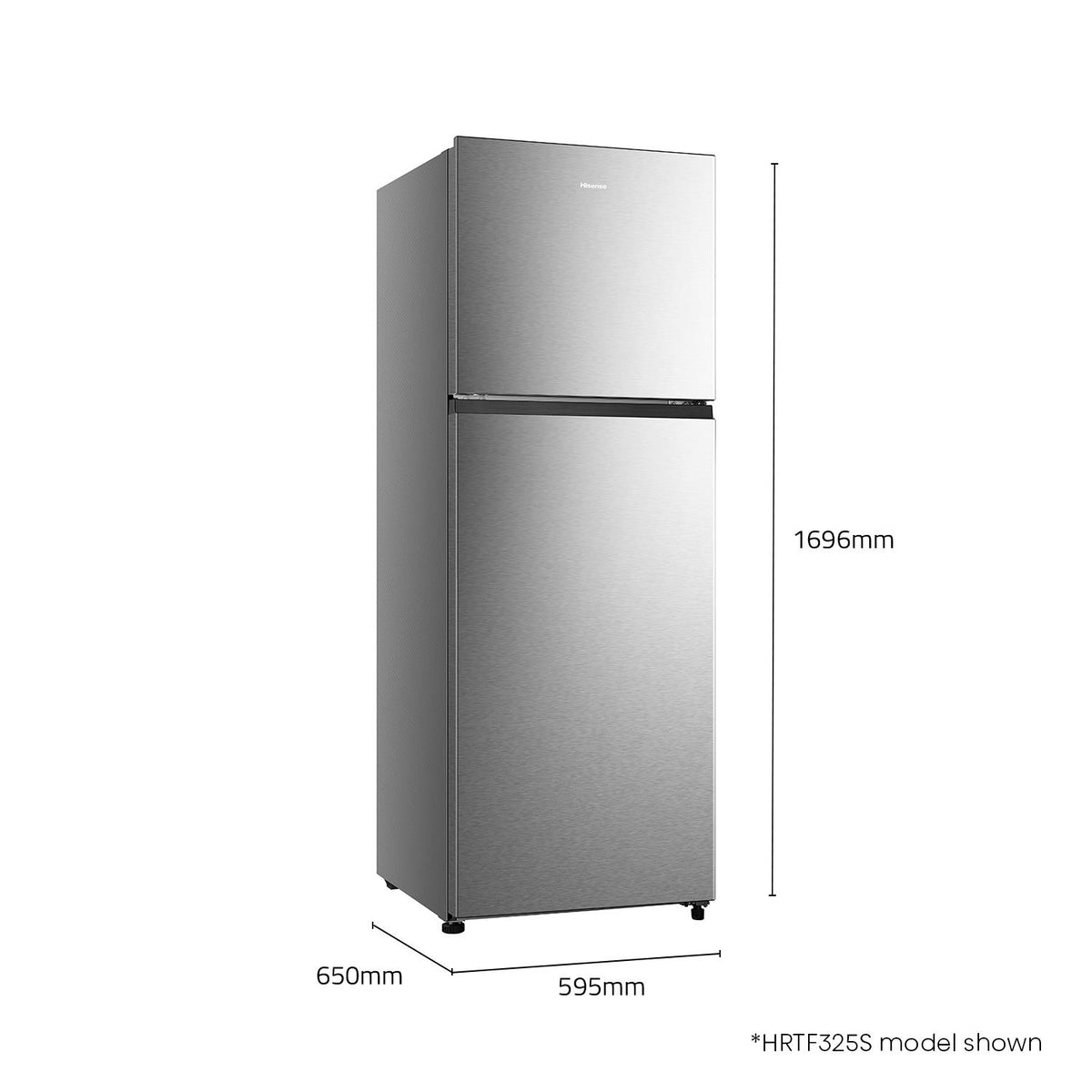 Hisense HRTF325S 326L Top Mount Fridge (Silver)