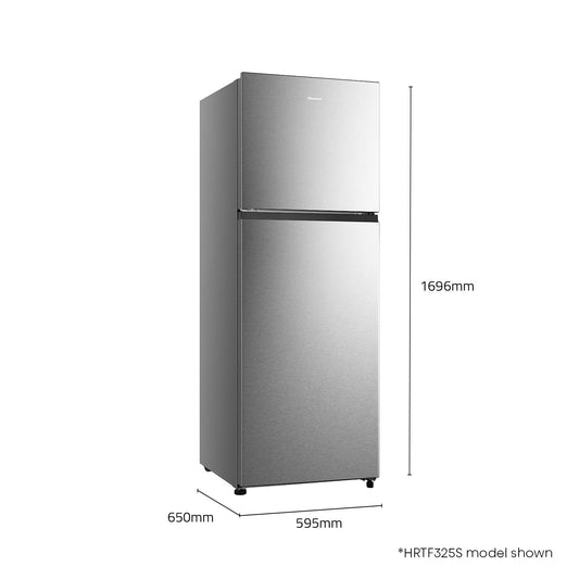 Hisense HRTF325S 326L Top Mount Fridge (Silver)