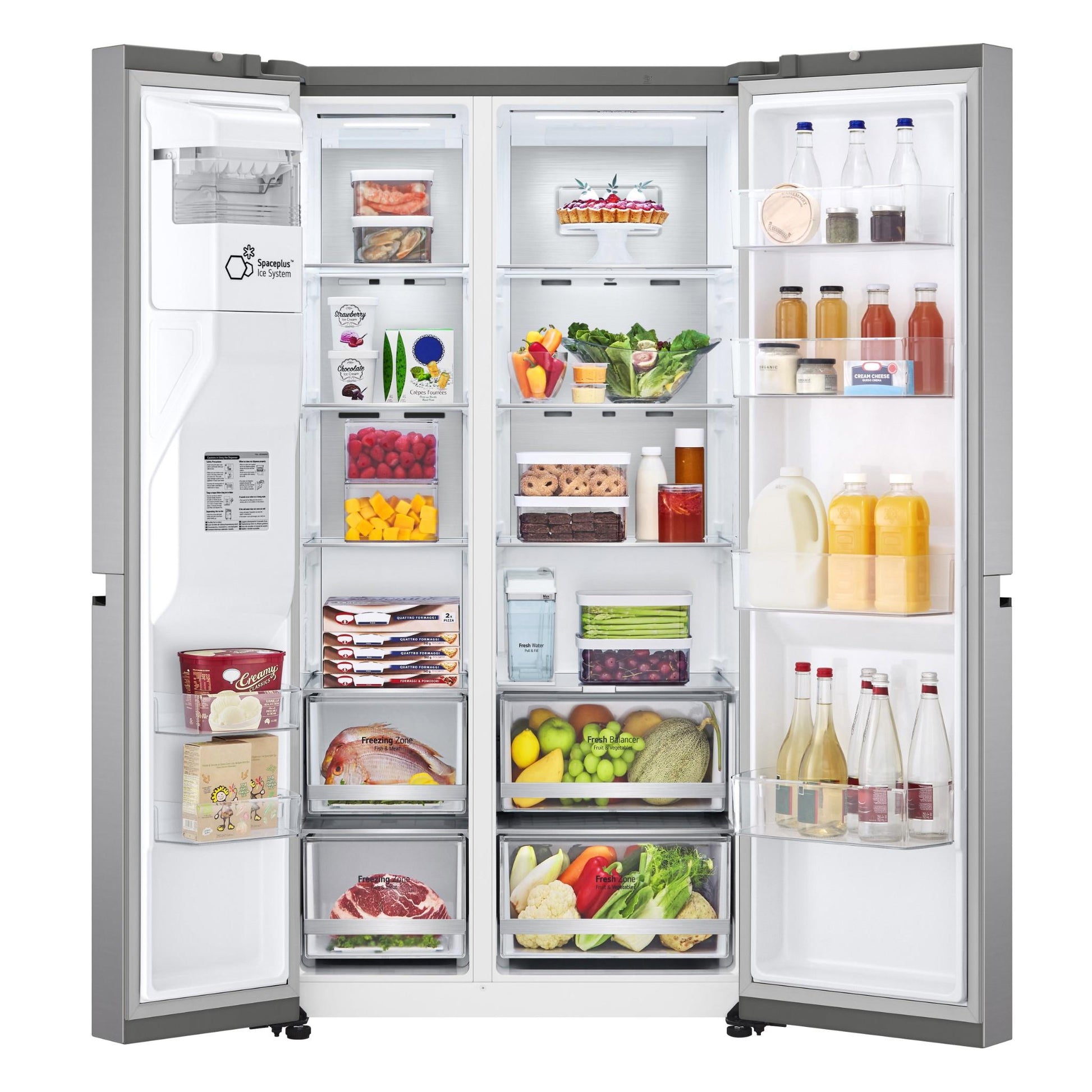 LG GS-L600PL 642L Side by Side Fridge (Stainless)