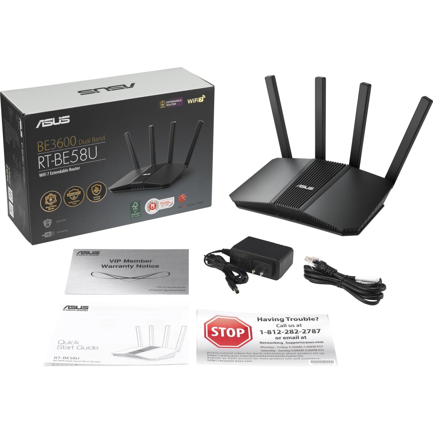 ASUS RT-BE58U BE3600 Wi-Fi 7 Router