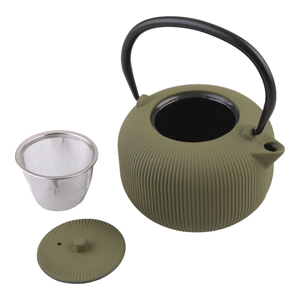 Teaology Serenity Cast Iron Teapot - 700ml - Olive