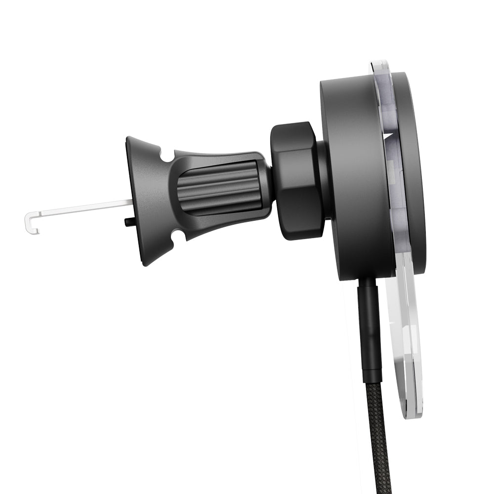 EFM Qi2 Wireless Car Charger with 20W Power Supply and 1M Cable (Black)