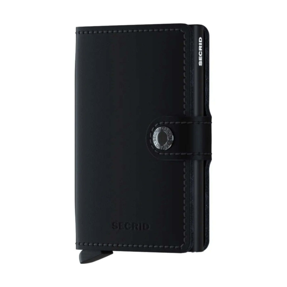 Secrid Miniwallet Compact RFID Aluminium Leather Card Wallet Black