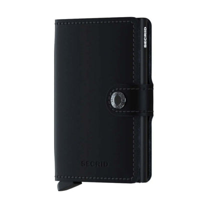 Secrid Miniwallet Compact RFID Aluminium Leather Card Wallet Black