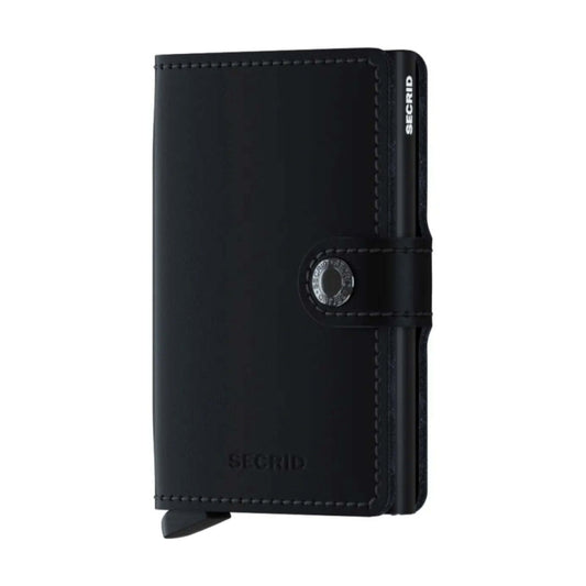 Secrid Miniwallet Compact RFID Aluminium Leather Card Wallet Black