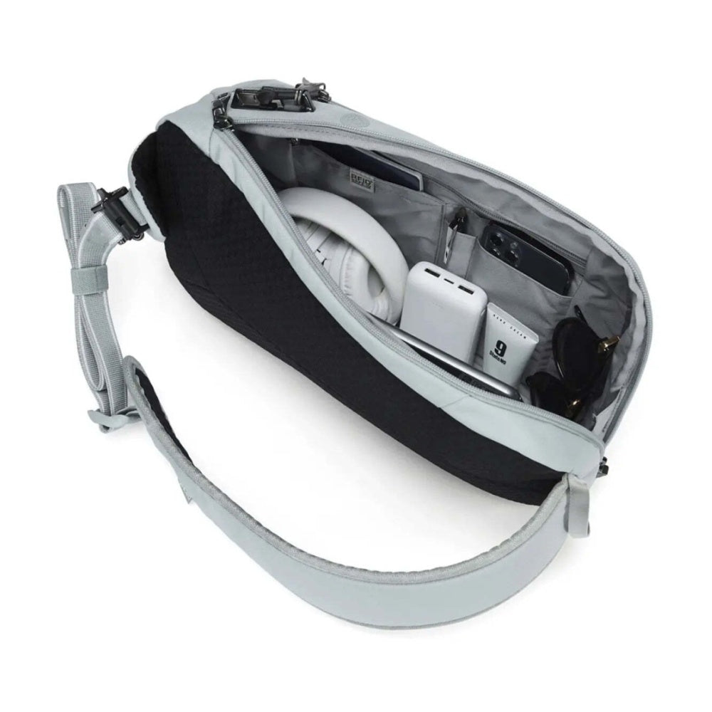 Pacsafe V Tech Anti-Theft RFID Blocking Slashguard Sling Pack 10L Digital Grey