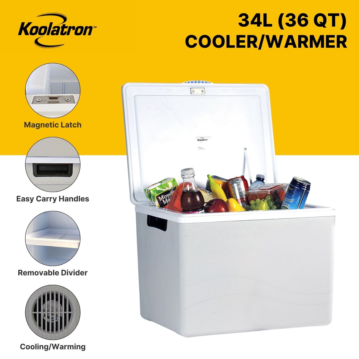 Koolatron Portable Electric Cooler, 34L