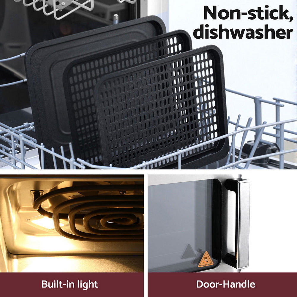 Devanti Air Fryer 13L LCD Fryers Oven