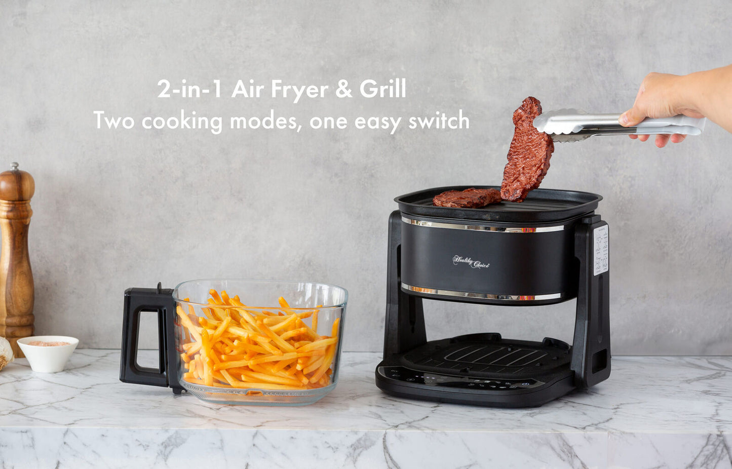Healthy Choice 2in1 Air Fryer and Grill 5L