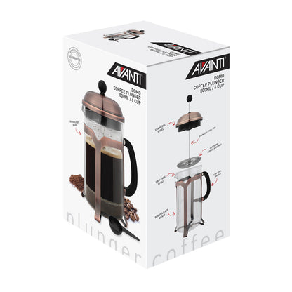 Avanti Domo Copper 6 Cup Coffee Plunger - 800Ml - Multi | Coffee Press | Coffee Plunger