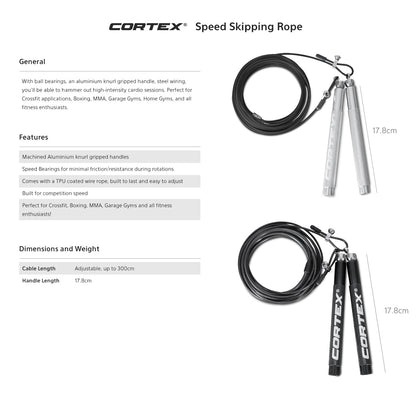 CORTEX Speed Skipping Rope (Silver)
