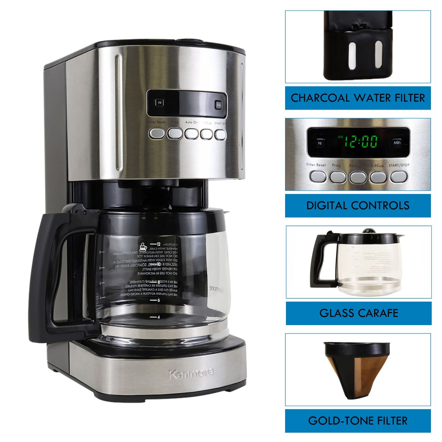 Kenmore Drip Coffee Maker 12-Cup Black