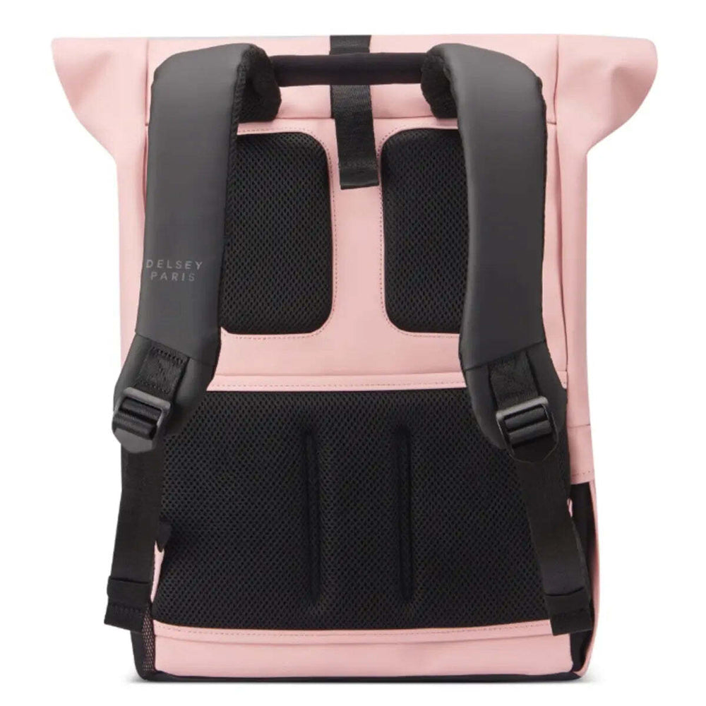 Delsey Turenne Soft Rolltop RFID 15" Laptop Backpack Peony