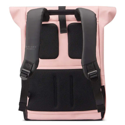 Delsey Turenne Soft Rolltop RFID 15" Laptop Backpack Peony
