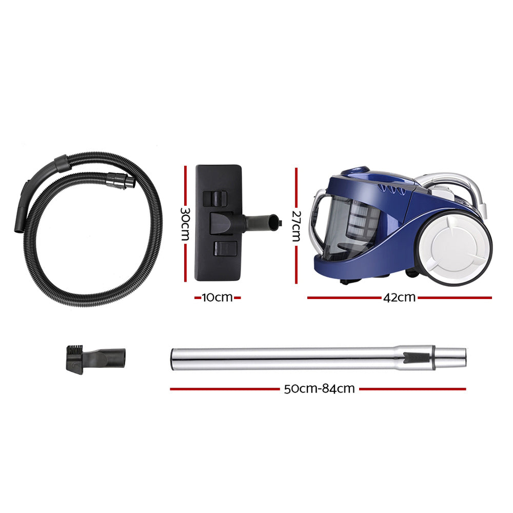 Devanti 2200W Multi-cyclonic Bagless Vacuum Cleaner Pet Hair (Blue)