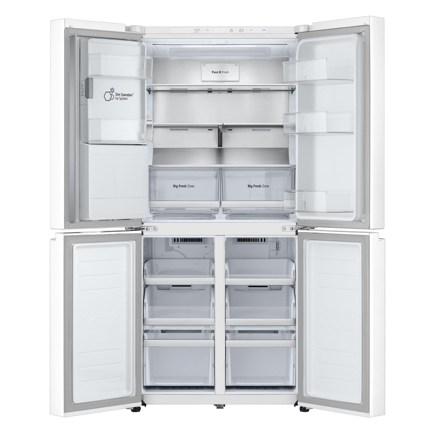 LG GF-L500MWH 506L Slim French Door Fridge (Matte White)