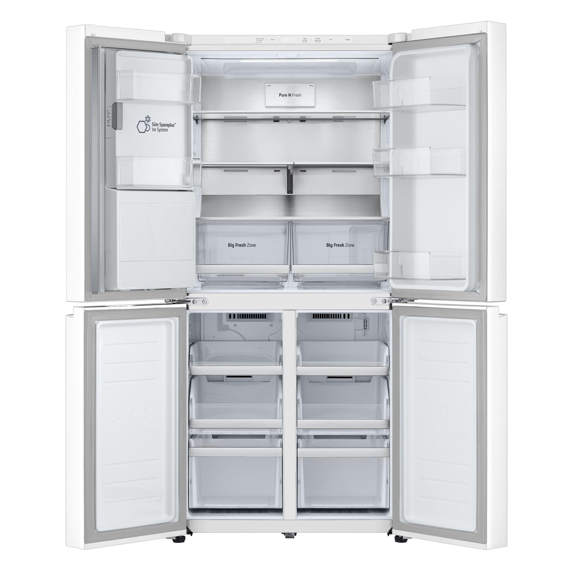 LG GF-L500MWH 506L Slim French Door Fridge (Matte White)