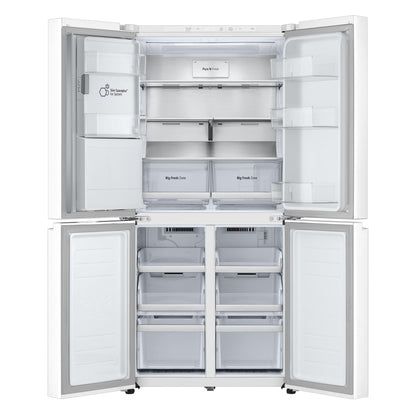 LG GF-L500MWH 506L Slim French Door Fridge (Matte White)