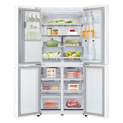 LG GF-L500MWH 506L Slim French Door Fridge (Matte White)