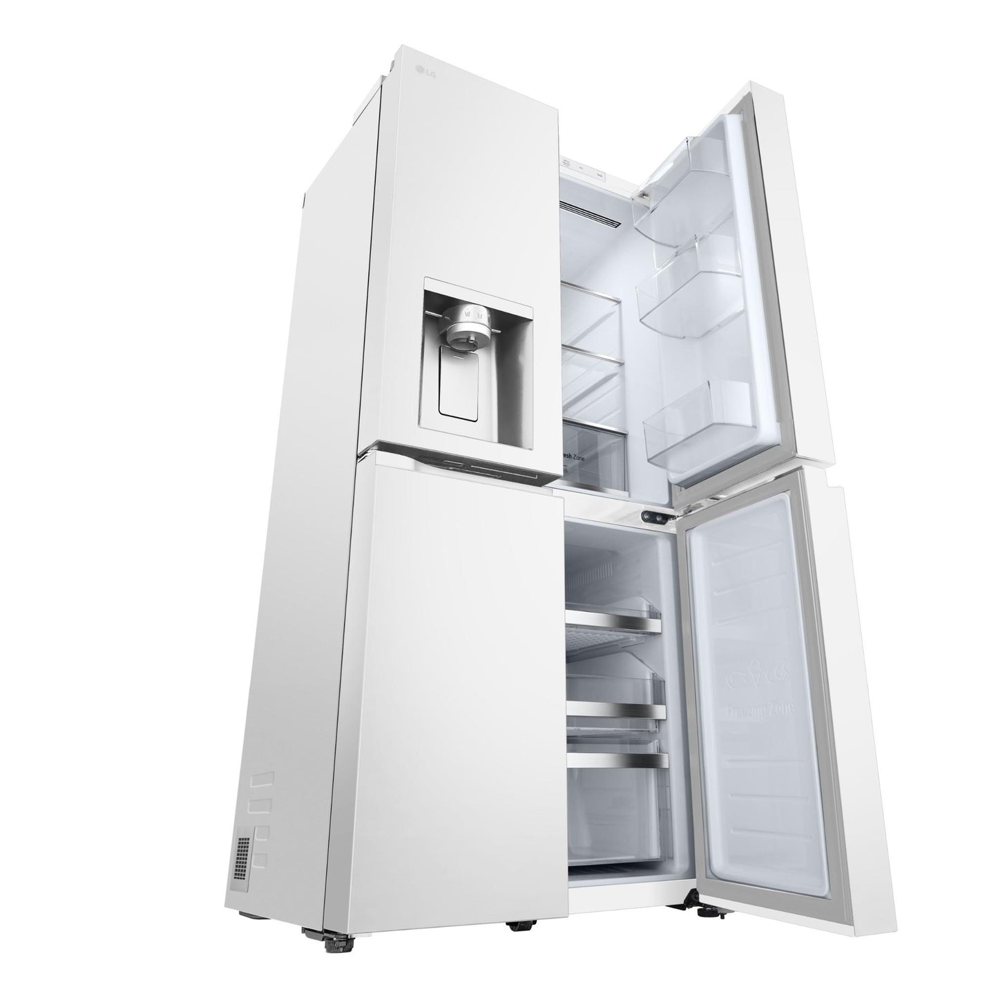 LG GF-L500MWH 506L Slim French Door Fridge (Matte White)