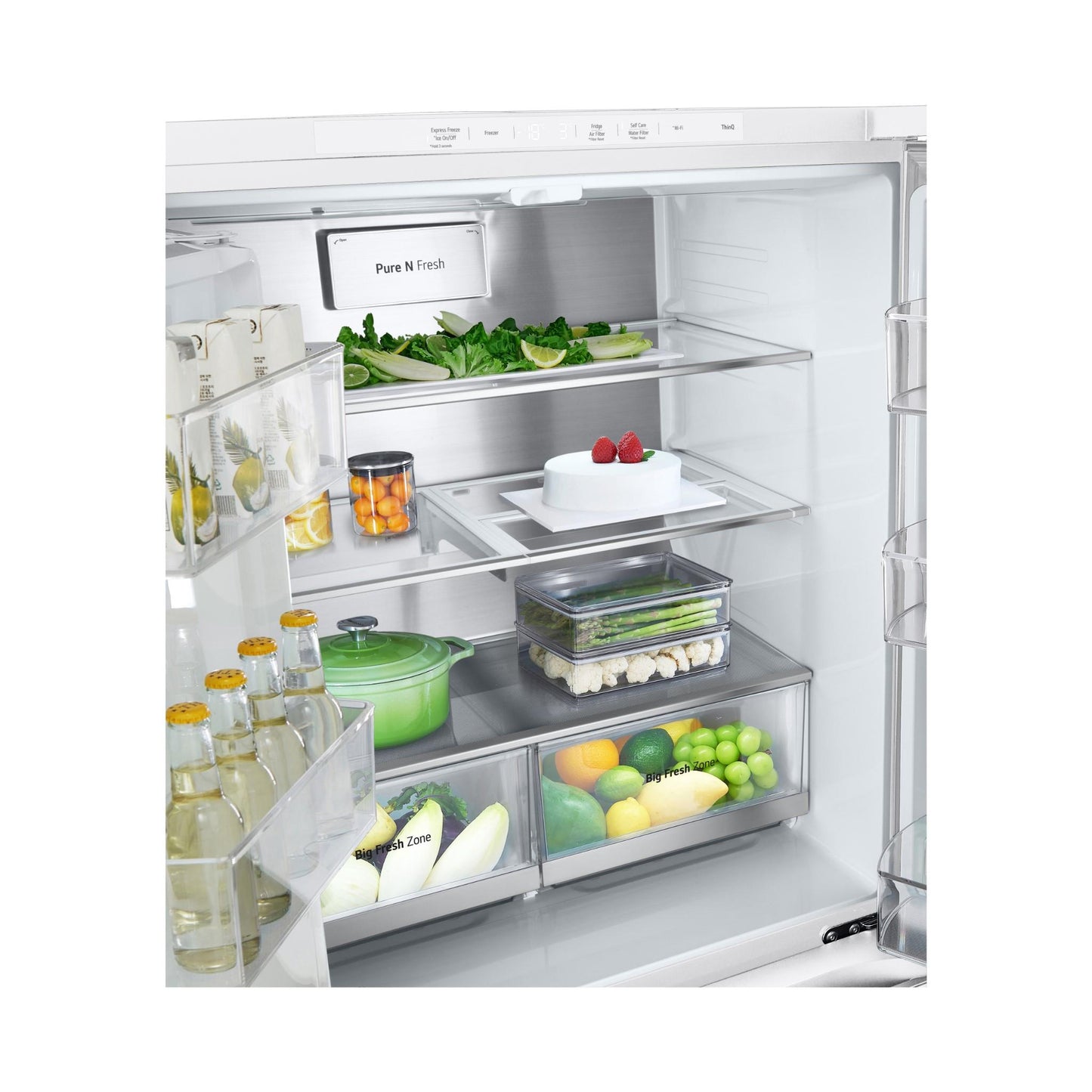 LG GF-L500MWH 506L Slim French Door Fridge (Matte White)