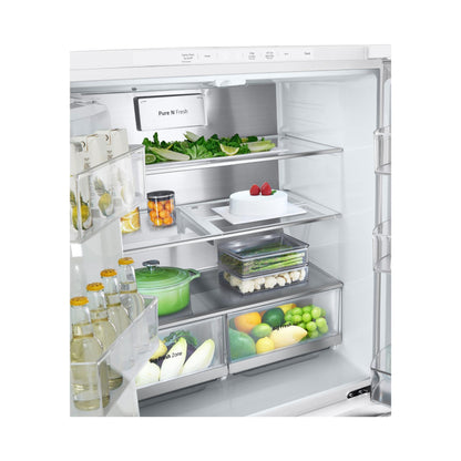 LG GF-L500MWH 506L Slim French Door Fridge (Matte White)