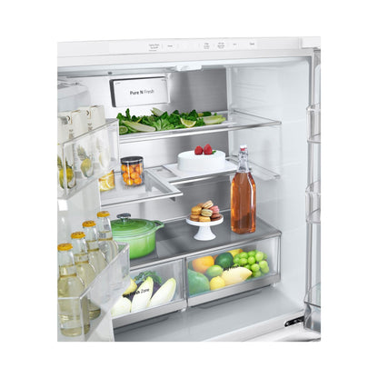 LG GF-L500MWH 506L Slim French Door Fridge (Matte White)