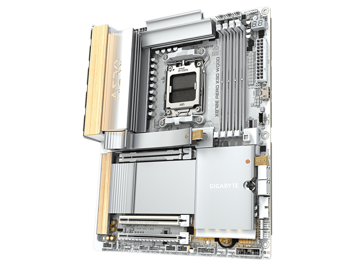 GIGABYTE X870E AERO X3D WOOD Wi-Fi 7 AM5 ATX Motherboard