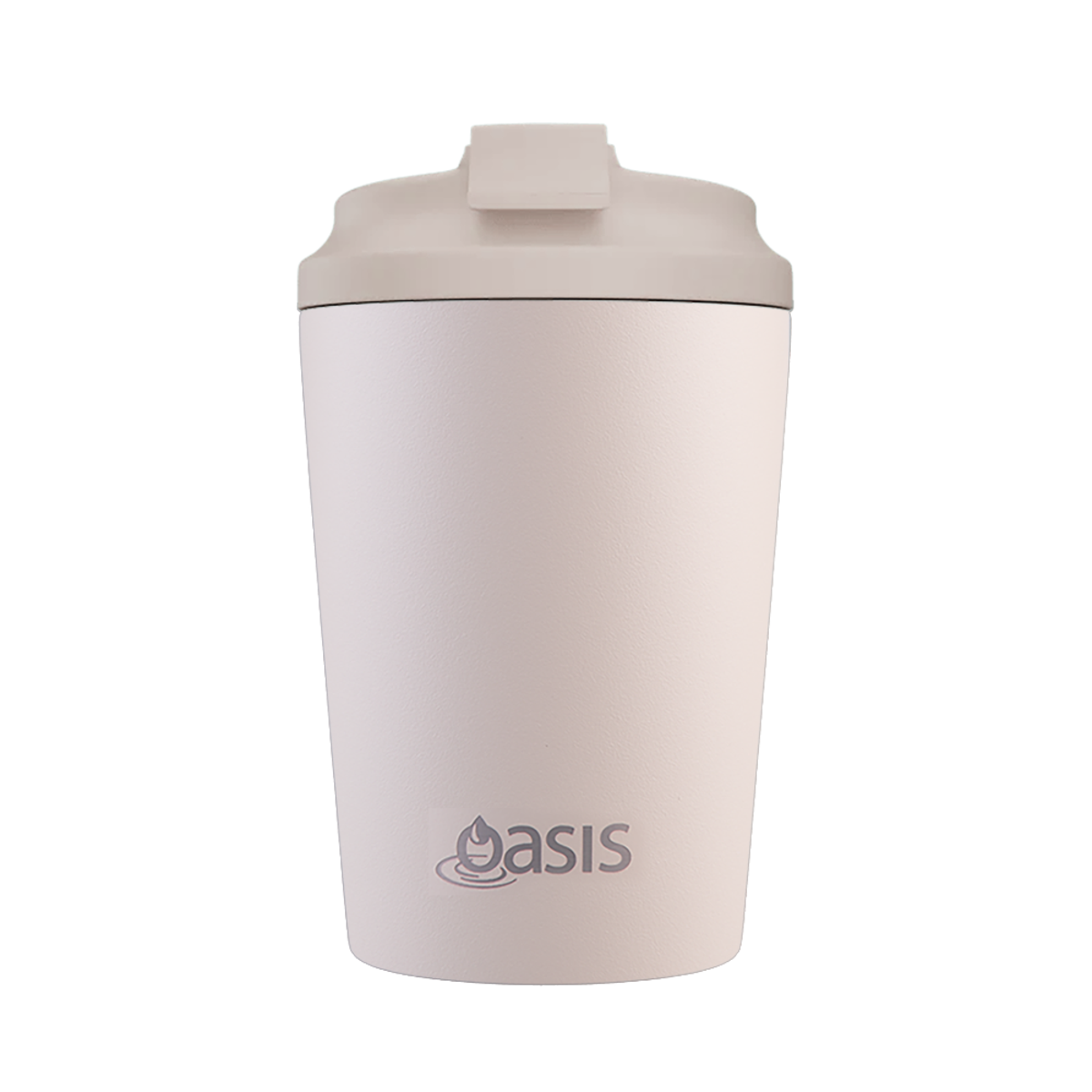 Oasis Ceramic Lined Stainless Steel Double Wall Coffee Cup 360ml - Oat