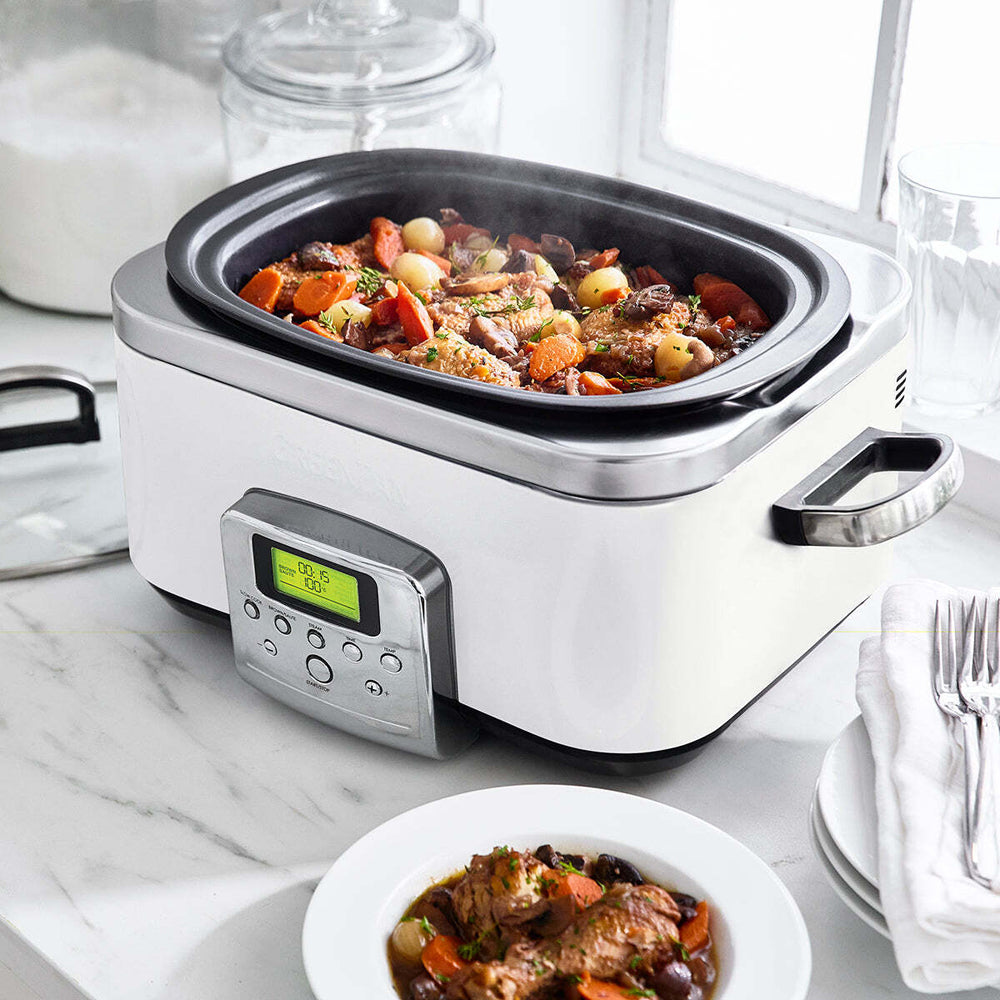 GreenPan Elite Cloud Cream Electric Slow Cooker 230V 2200W Home Kitchen Cookware