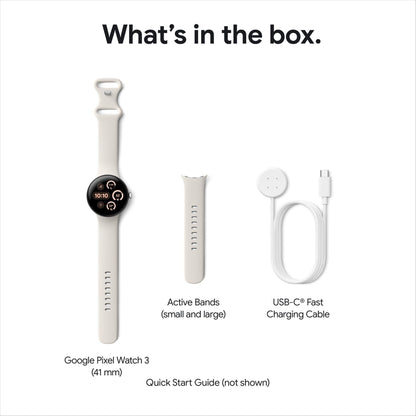 Google Pixel Watch 3 Wi-Fi 41mm ( Matte Black with Obsidian Active Band)