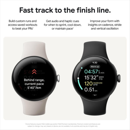 Google Pixel Watch 3 Wi-Fi 41mm ( Matte Black with Obsidian Active Band)