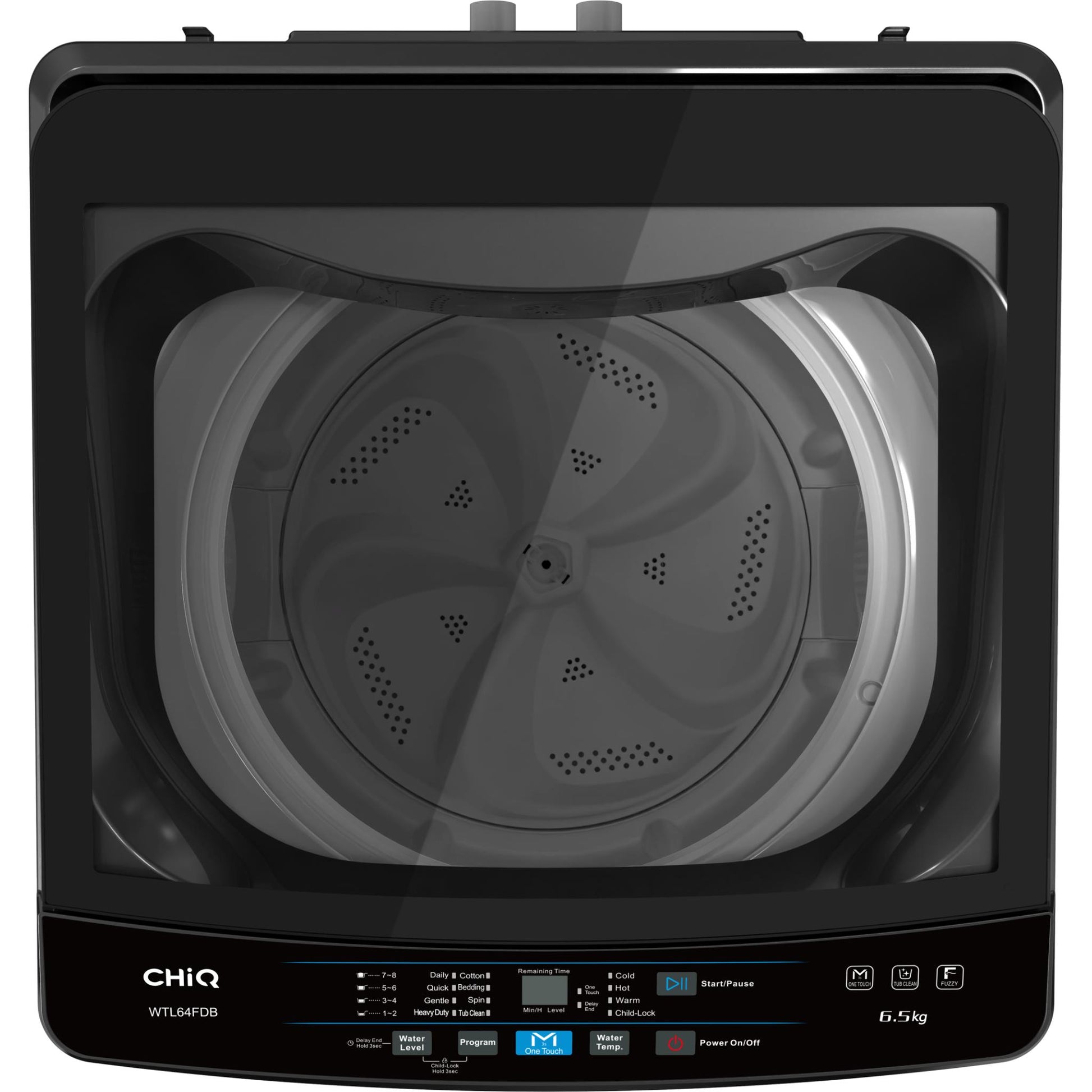 CHiQ WTL64FDB 6.5kg Top Load Washer (Black)