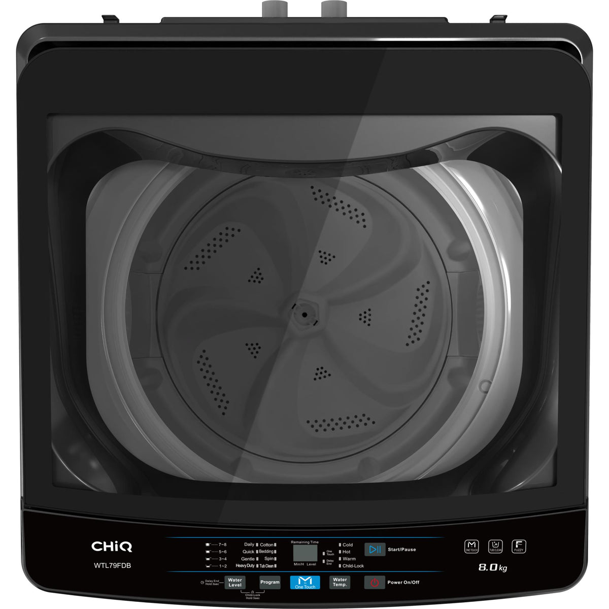 CHiQ WTL79FDB 8kg Top Load Washer (Black)