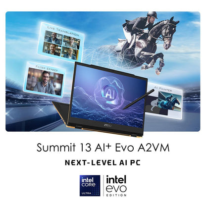 MSI Summit 13 AI+ Evo 13.3" FHD+ 2-in-1 Copilot+ AI PC Laptop (Intel Core Ultra 7-258V) [1TB]