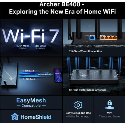 TP-Link BE6500 Dual-Band Wi-Fi 7 Router